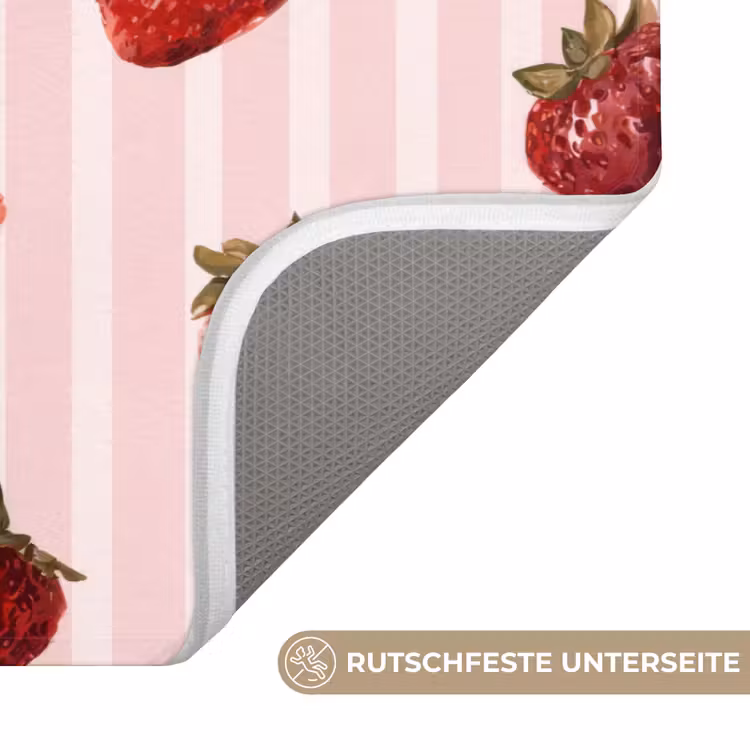 Strepen - Aardbei - Roze Badmat middel 997 -USP_AntislipDE