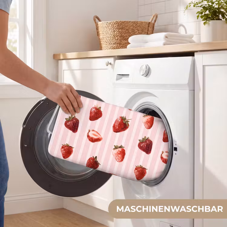 Strepen - Aardbei - Roze Badmat middel 997 -USP_WasbaarDE