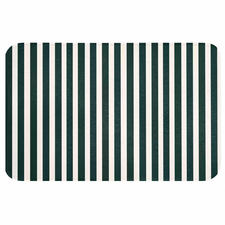 Strepen - Klassiek - Groen Badmat middel 997 -3d