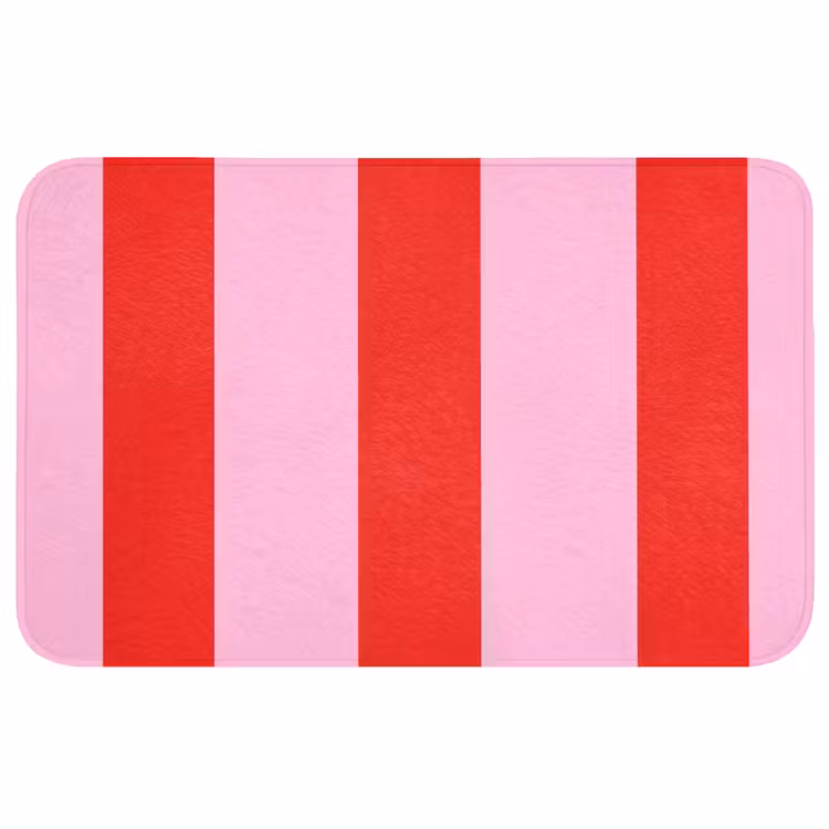Strepen - Klassiek - Roze Badmat middel 997 -3d