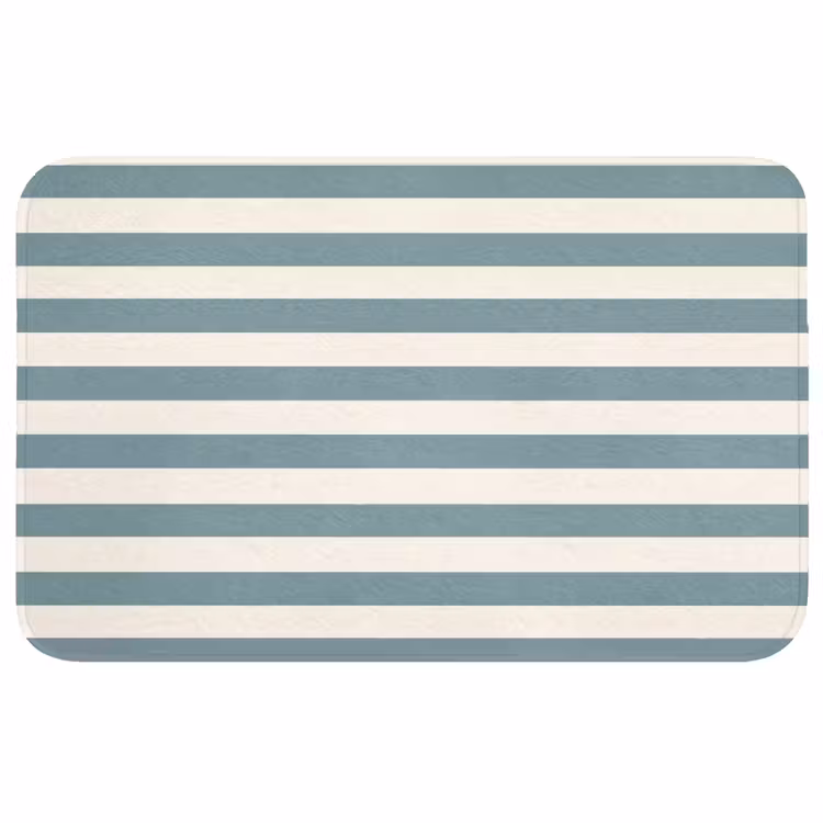 Strepen - Modern - Blauw Badmat middel 997 -3d