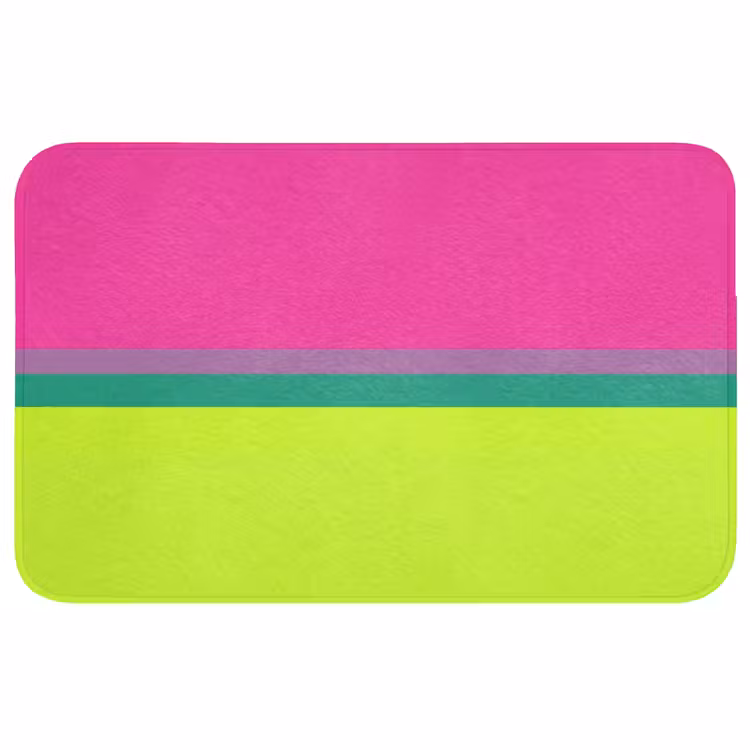 Strepen - Modern - Kleurrijk Badmat middel -3d