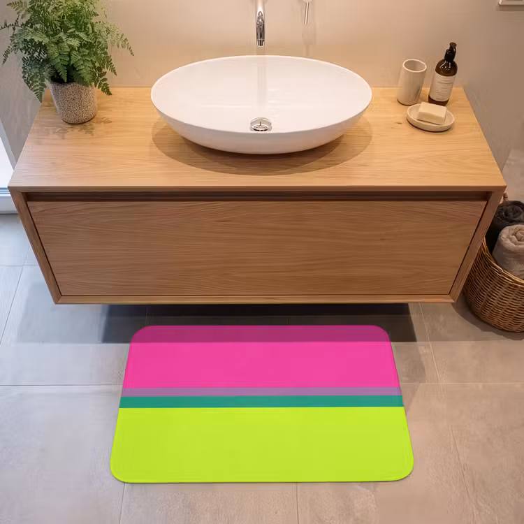 Strepen - Modern - Kleurrijk Badmat middel -sfeer1