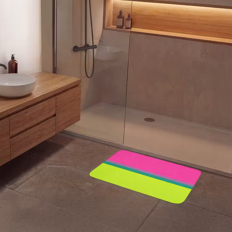 Strepen - Modern - Kleurrijk Badmat middel -sfeer2