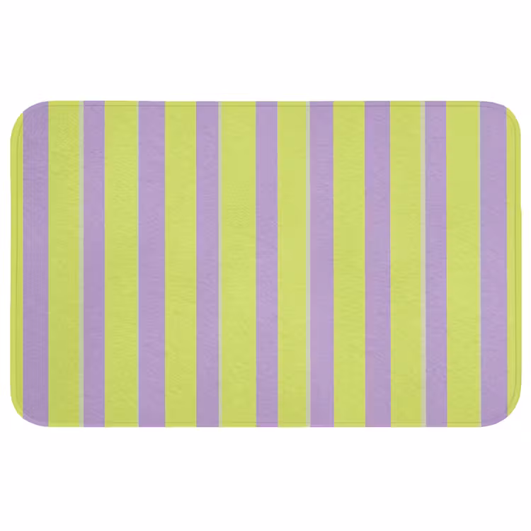 Strepen - Patroon - Groen Badmat middel 997 -3d