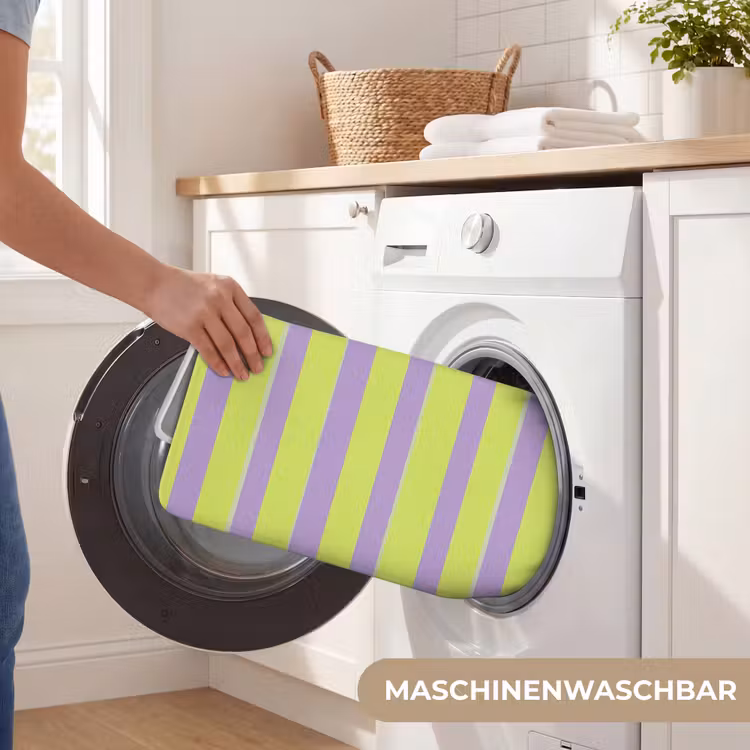 Strepen - Patroon - Groen Badmat middel 997 -USP_WasbaarDE