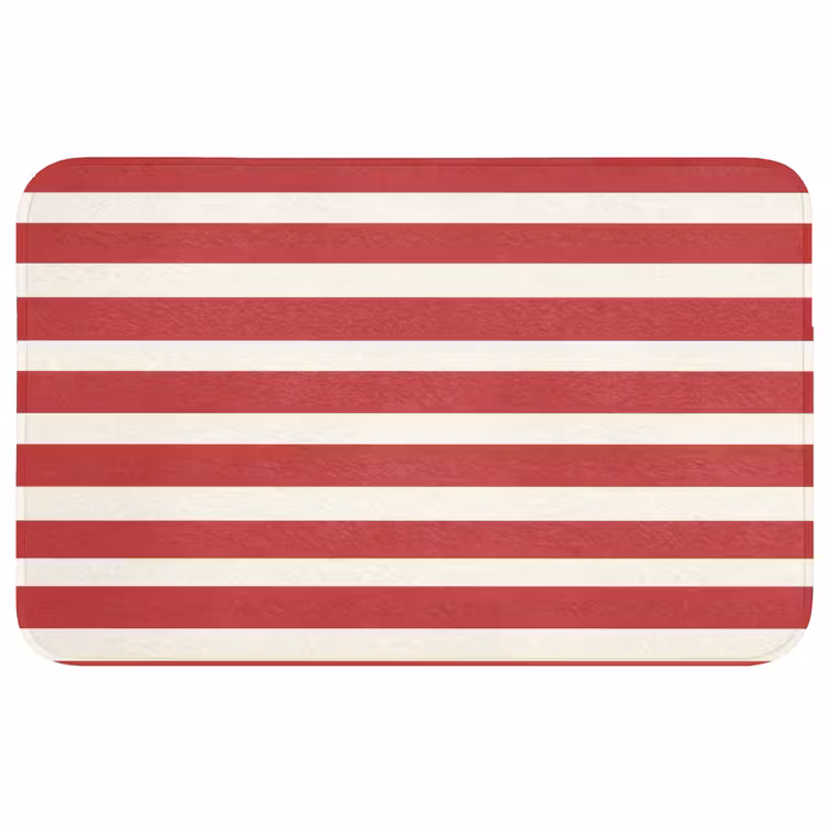 Strepen - Patroon - Rood Badmat middel 997 -3d