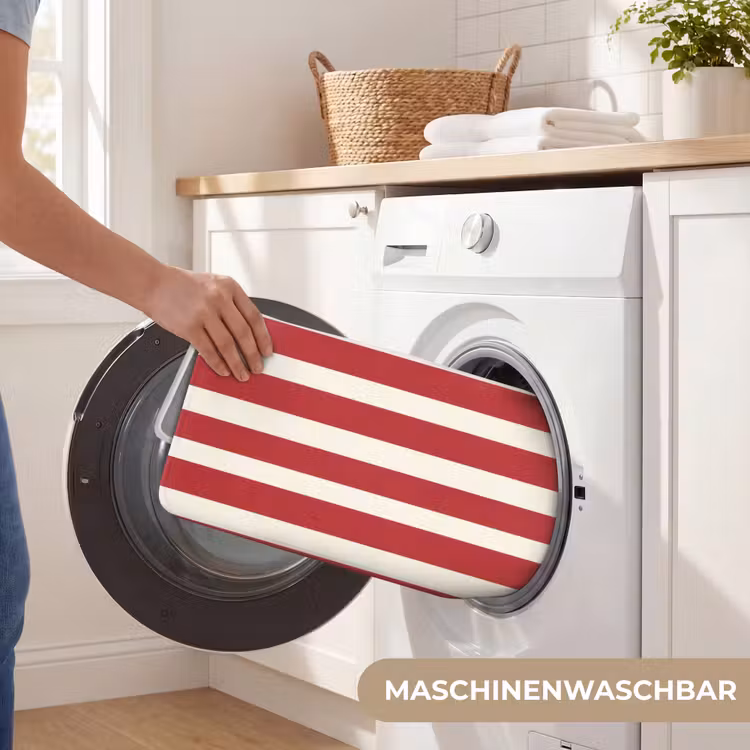 Strepen - Patroon - Rood Badmat middel 997 -USP_WasbaarDE