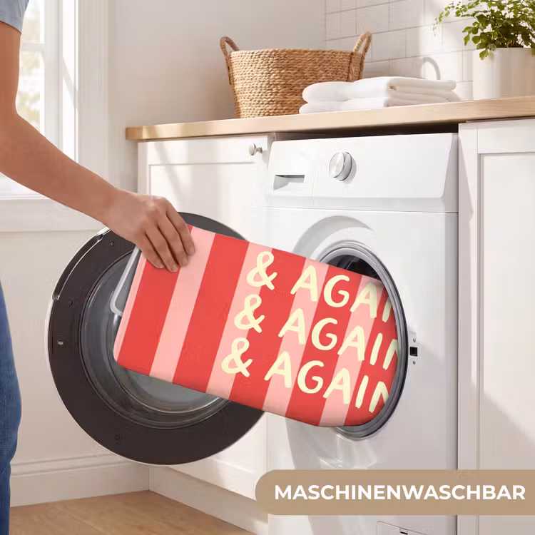 Strepen - Rood - Try again Badmat middel -USP_WasbaarDE