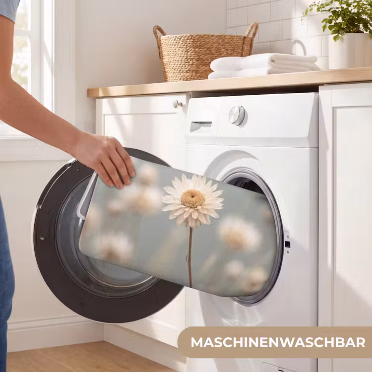 Strobloemen - Wit - Daglicht Badmat middel -USP_WasbaarDE