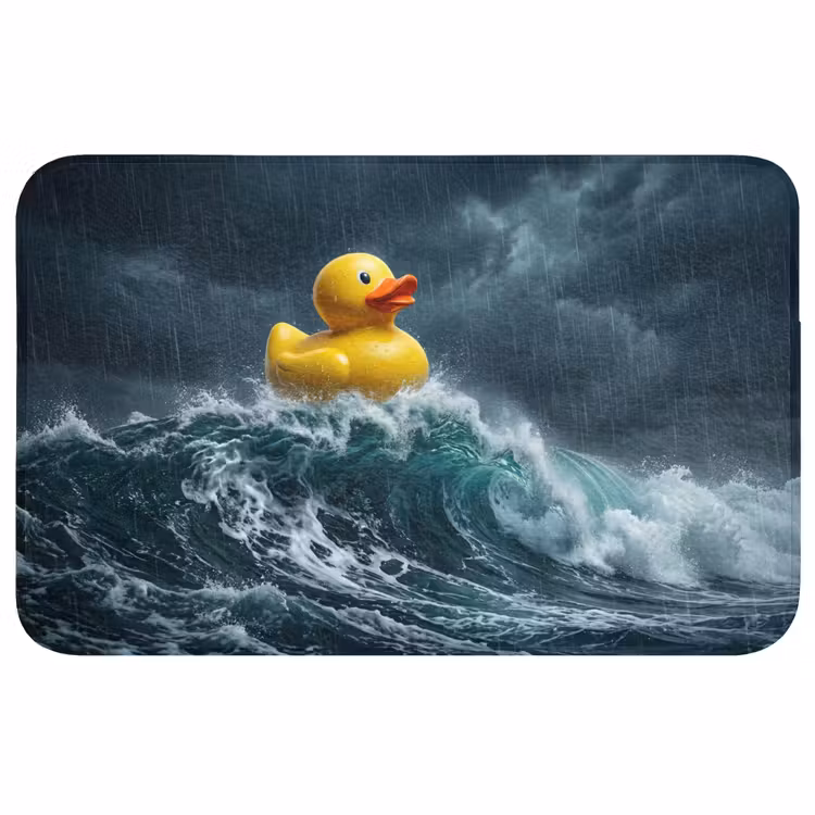 Storm - Badeend - Golven Badmat middel -3d