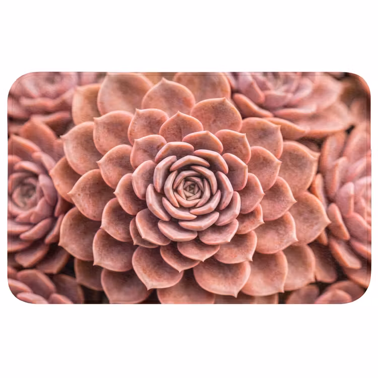 Vetplant - Organisch - Roze Badmat middel -3d