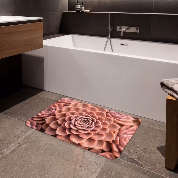 Vetplant - Organisch - Roze Badmat middel -sfeer3