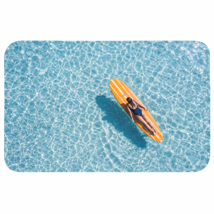 Surfboard - Water - Badpak - Oranje Badmat middel -3d