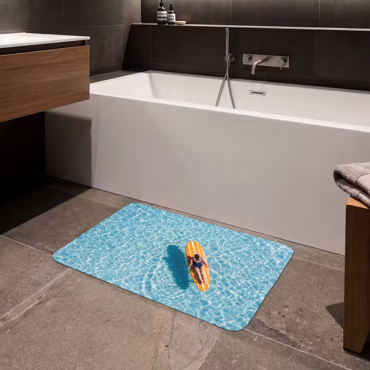Surfboard - Water - Badpak - Oranje Badmat middel -sfeer3