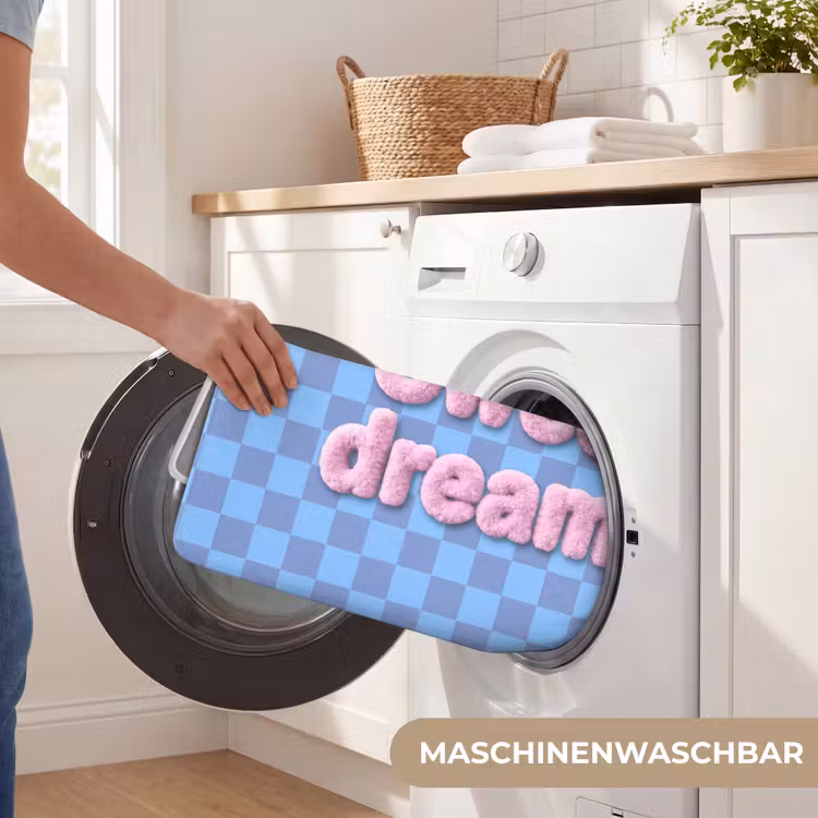Sweet dreams - Vierkanten - Roze - Blauw Badmat middel -USP_WasbaarDE