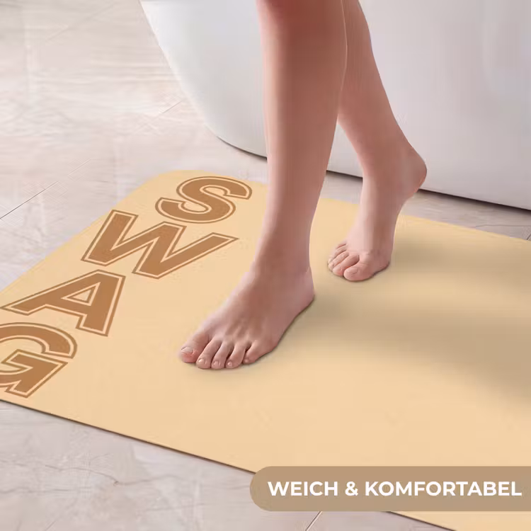 Swag - Bruin - Beige Badmat middel -USP_ZachtDE
