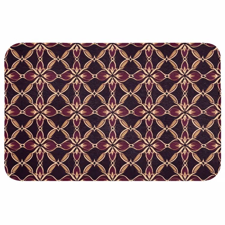 Symmetrisch - Tegel - Burgundy Badmat middel 997 -3d