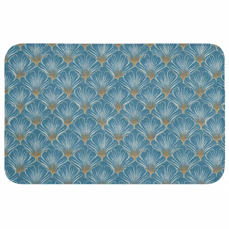 Symmetrisch - Patroon - Blauw Badmat middel 997 -3d