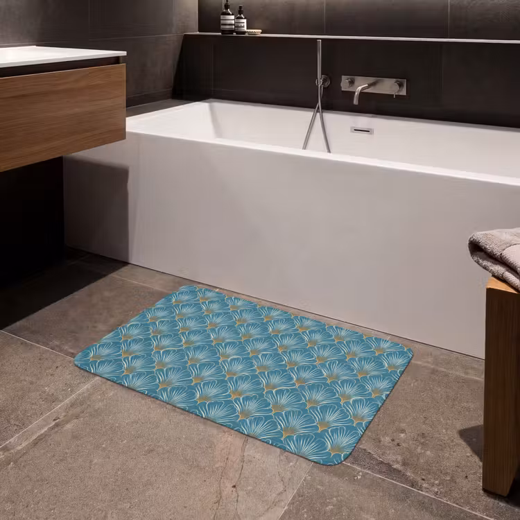 Symmetrisch - Patroon - Blauw Badmat middel 997 -sfeer3