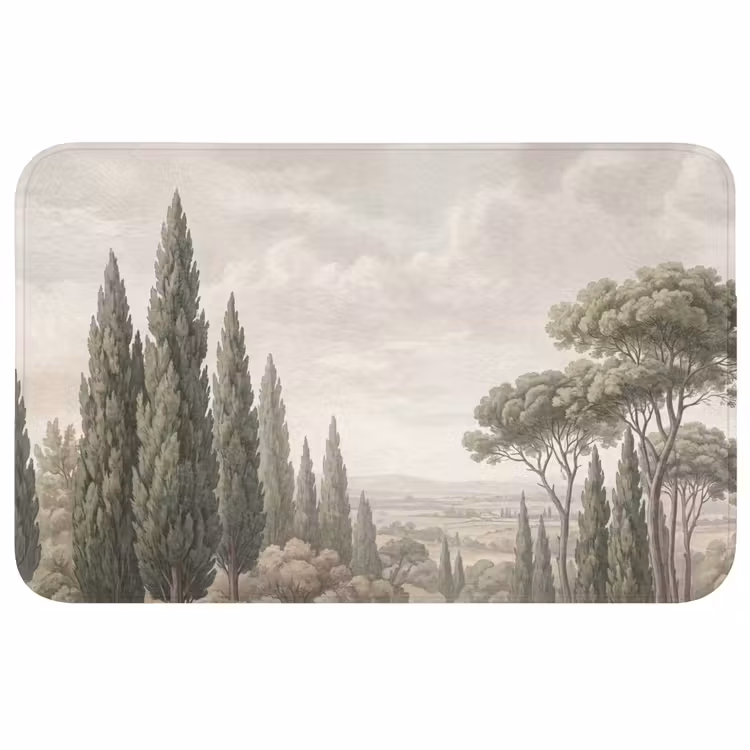 Vallei - Bos - Natuur - Groen Badmat middel -3d