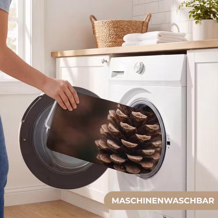 Dennenappel - Bos - Herfst - Bruin - Sfeervol Badmat middel -USP_WasbaarDE