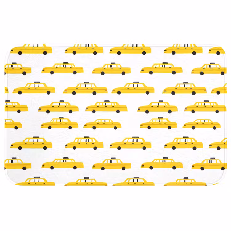 Taxi - Iconisch - Geel Badmat middel 997 -3d