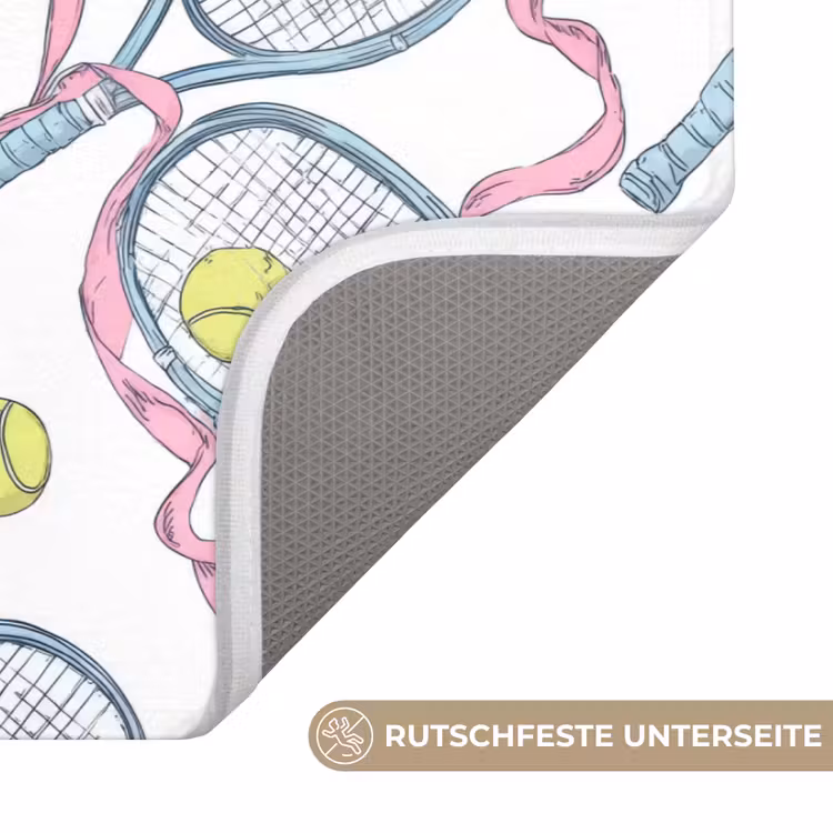Tennis - Strikken - Kleurrijk Badmat middel 997 -USP_AntislipDE