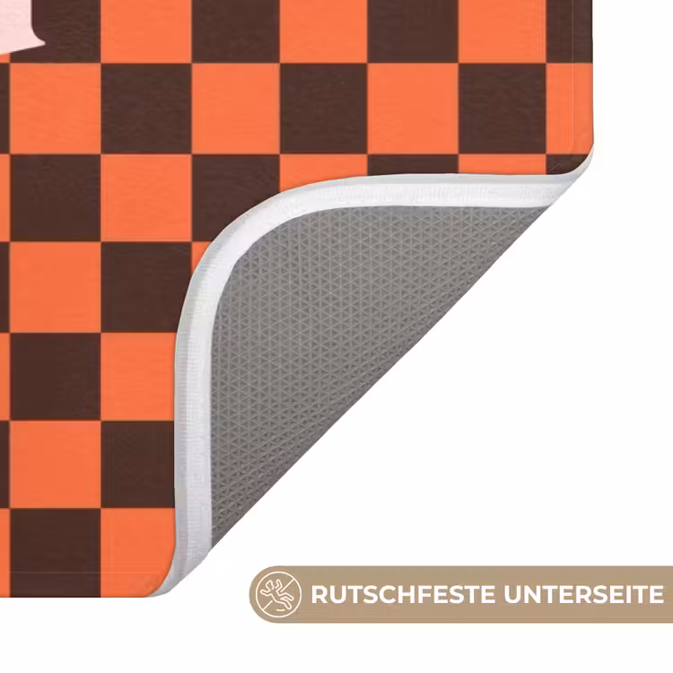 Tequila texted you - Glas - Vierkanten - Oranje Badmat middel -USP_AntislipDE