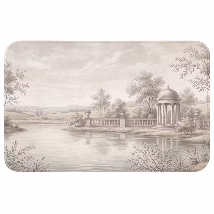 Terras - Water - Natuur - Landschap Badmat middel -3d
