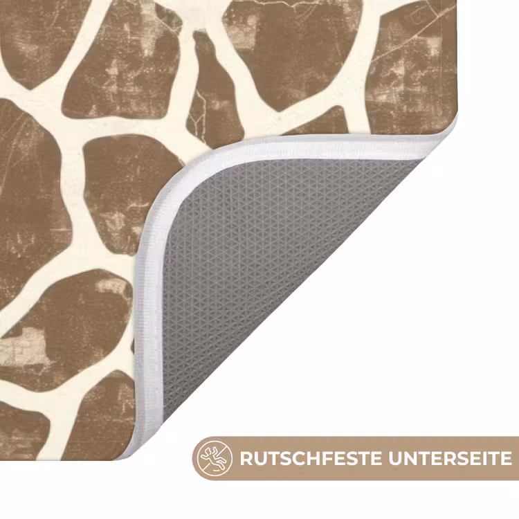 Tekst - Be cool or leave - Roze - Giraffenprint Badmat middel -USP_AntislipDE