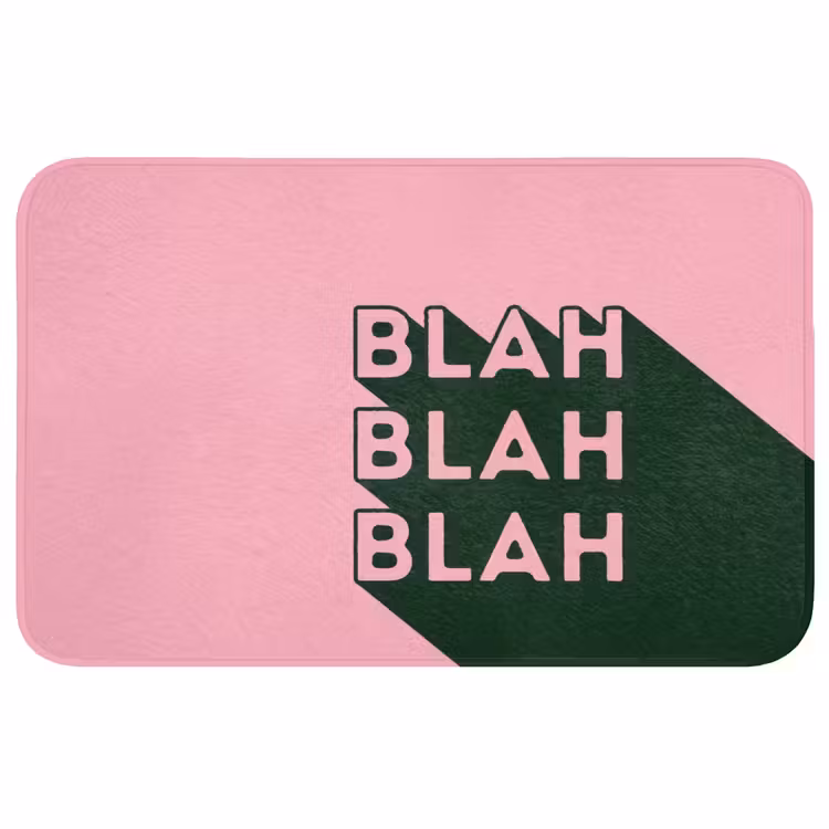 Tekst - Grafisch - Groen - Schaduw Badmat middel -3d