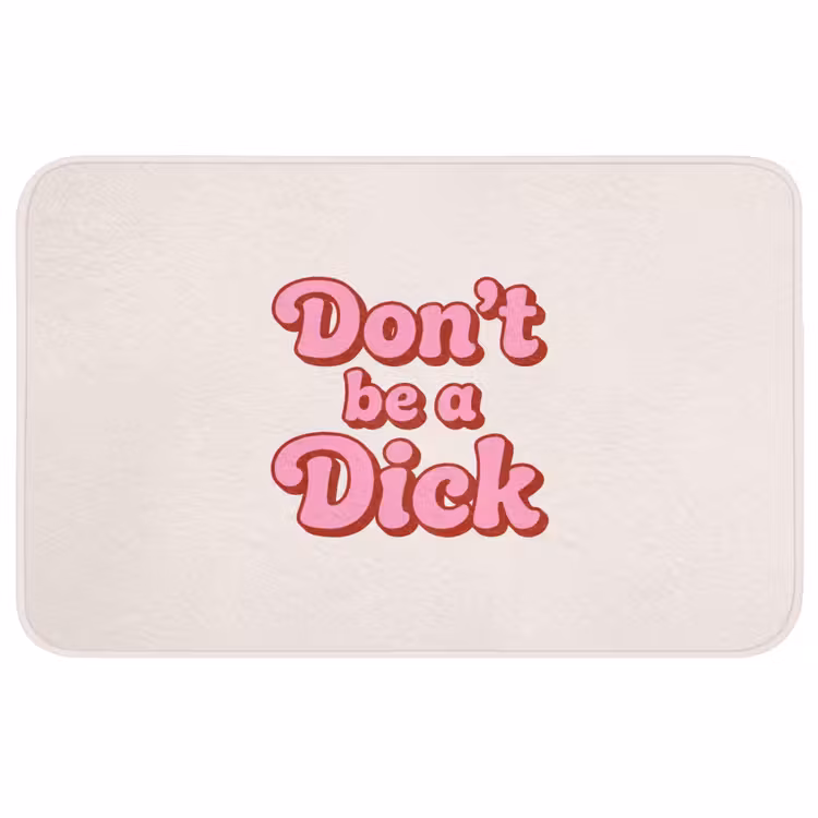 Tekst - Boodschap - Roze Badmat middel -3d