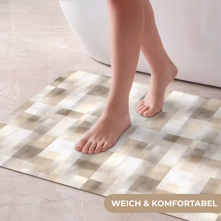 Textuur - Linnen - Beige Badmat middel 997 -USP_ZachtDE