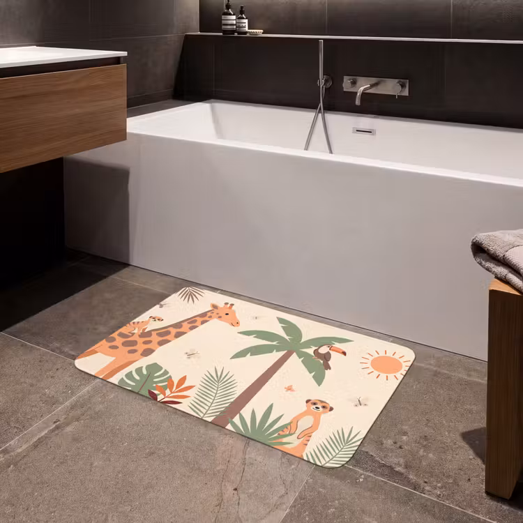Dieren - Tropisch - Safari - Kleurrijk Badmat middel -sfeer3