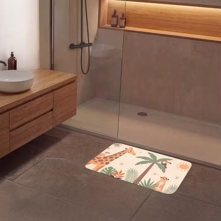Dieren - Tropisch - Safari - Kleurrijk Badmat middel -sfeer2