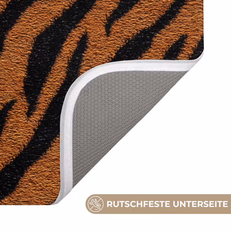 Tijger - Vacht - Zwart Badmat middel 997 -USP_AntislipDE