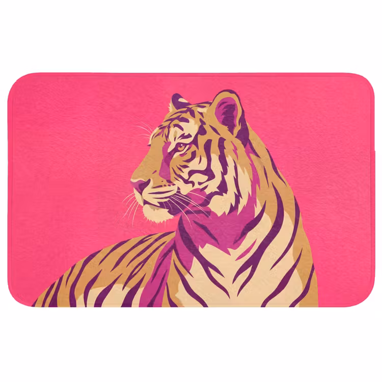 Tijger - Modern - Neon Badmat middel -3d