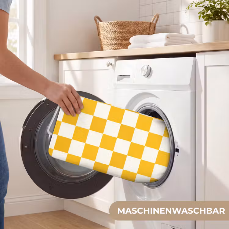 Traditioneel - Patroon - Geel Badmat middel 997 -USP_WasbaarDE