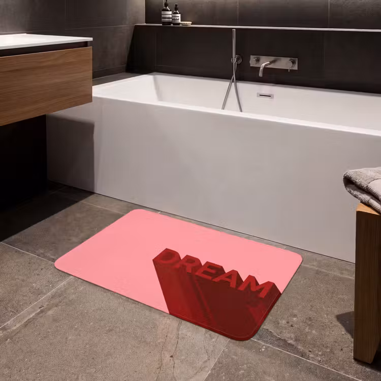 Dream - 3D - Rood - Roze Badmat middel -sfeer3
