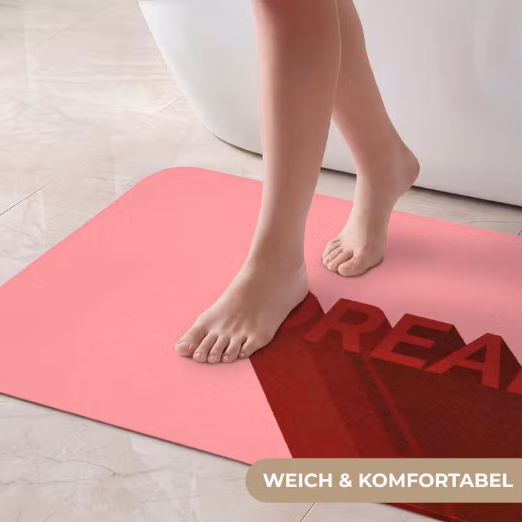 Dream - 3D - Rood - Roze Badmat middel -USP_ZachtDE