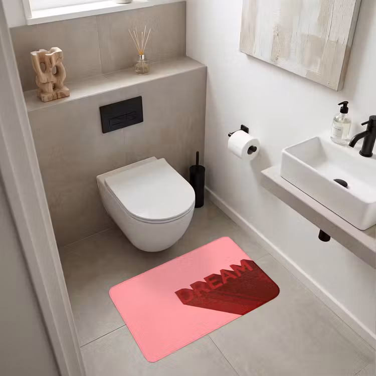 Dream - 3D - Rood - Roze Badmat middel -sfeer4