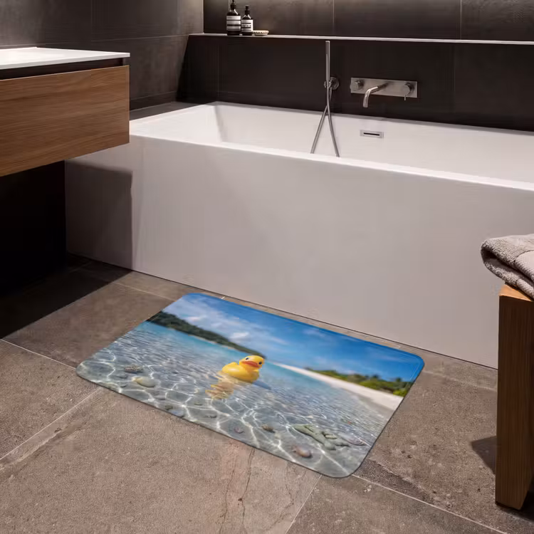 Tropisch - Badeend - geel Badmat middel -sfeer3