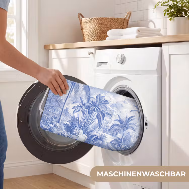 Tropisch - Jungle - Blauw Badmat middel -USP_WasbaarDE