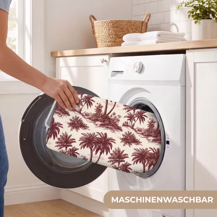 Tropisch - Geometrisch - Bordeauxrood Badmat middel 997 -USP_WasbaarDE