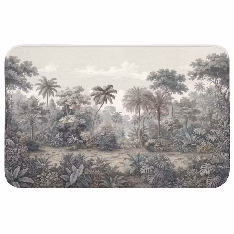 Tropisch - Landschap - Illustratie Badmat middel -3d