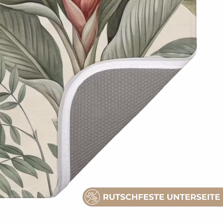 Tropisch - Planten - Modern - Groen Badmat middel -USP_AntislipDE
