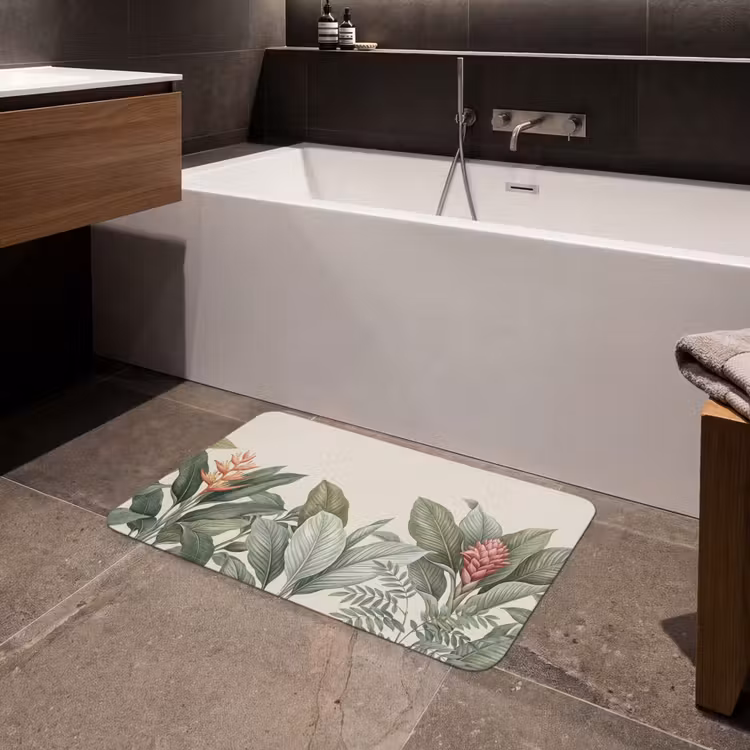 Tropisch - Planten - Modern - Groen Badmat middel -sfeer3