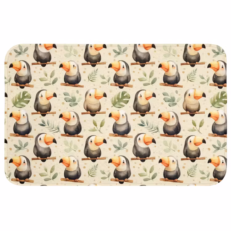 Toekans - Exotisch - Kleurrijk Badmat middel 997 -3d