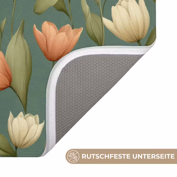 Tulpen - Botanisch - Groen Badmat middel 997 -USP_AntislipDE